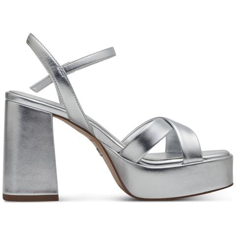 Silver Casual Open Sandals Sandali Sintetico E Tessile Scarpe Donna Argento Eu 38, 1-28051-42 941 - Foto 3