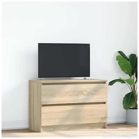 Mobile Porta TV Rovere Sonoma 80x35x54 cm in Legno Multistrato - Foto 1