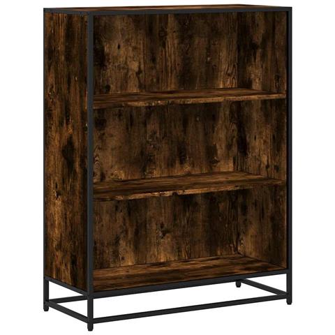 Libreria Rovere Fumo 80,5x35x107,5 Cm In Legno Multistrato - Foto 2