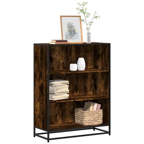 Libreria Rovere Fumo 80,5x35x107,5 Cm In Legno Multistrato - Foto 1