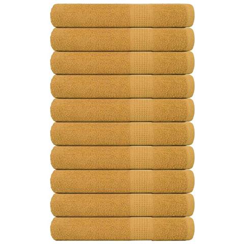 Asciugamani 10 Pz Oro 100x200 Cm 360 G/m 100% Cotone - Foto 1
