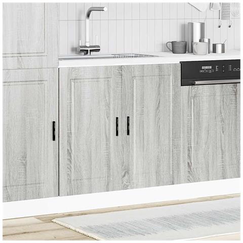 Mobile Base Lavello Porto Grigio Sonoma 80x46x81,5cm Truciolato - Foto 3