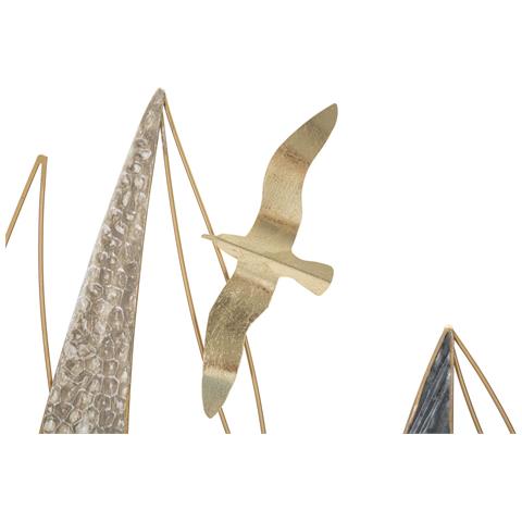 Decorazione In Metallo 3d Barche 2 - Multicolore - Metallo - 123,8x5,1x69,9 Cm - Foto 2