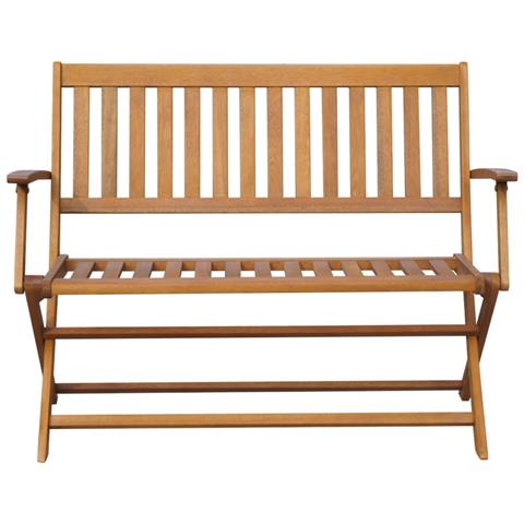 Panchina Da Giardino 120 Cm In Legno Massello Di Acacia - Foto 1