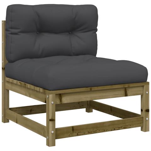 Lusso Casadino - Divano Giardino Senza Braccioli Cuscini Legno Pino Impregnato - Foto 1