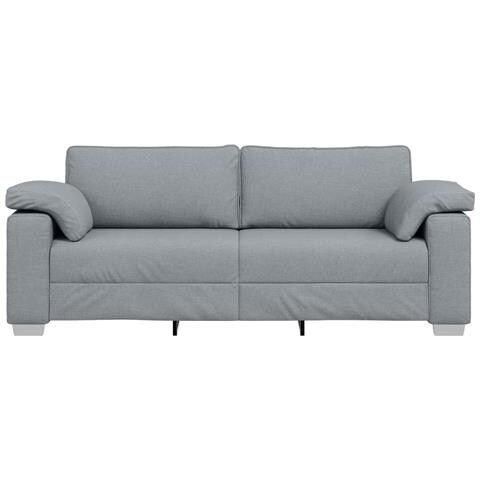 Divano 3 posti grigio chiaro 178 cm in tessuto - Foto 2