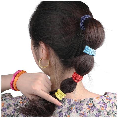 Elastici Per Capelli Marroni - Confezione Da 15 Elastici Per Capelli Spessi Senza Danni - Foto 6