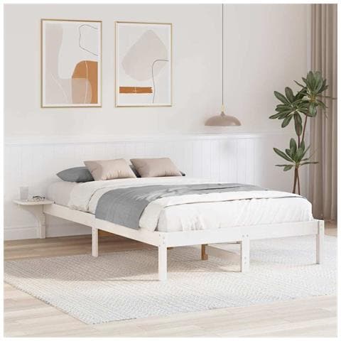 Rete letto con comodini Bianco Bianco - Foto 2