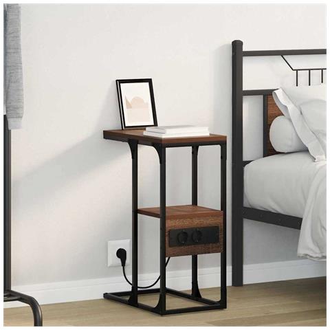 Armadio da Notte Rovere marrone 41.5 x 26 x 60.5 cm - Foto 2