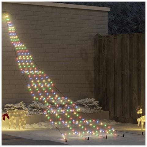 Albero di Natale LED con picchetti per il terreno Multicolore - Foto 2