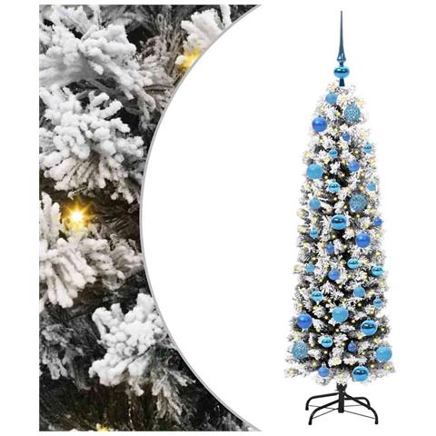 Albero di Natale artificiale con 150 LED Verde 150 cm - Foto 1