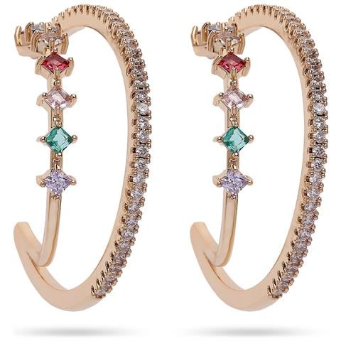 Orecchini a Cerchietti Multicolore - Foto 5