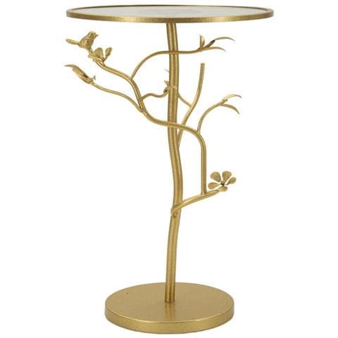 Tavolino Vkh804-oro-metallo-38x38x60 Cm - Foto 1