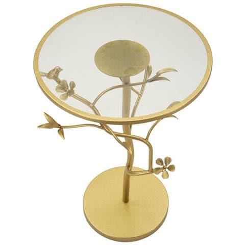 Tavolino Vkh804-oro-metallo-38x38x60 Cm - Foto 2