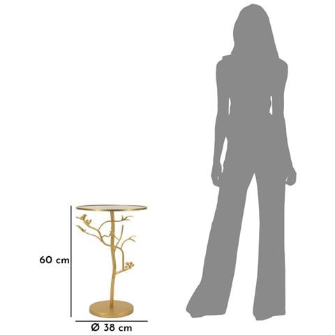 Tavolino Vkh804-oro-metallo-38x38x60 Cm - Foto 7