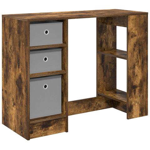 Scrivania Rovere fumé 100 x 40 x 75 cm Legno multistrato - Foto 1