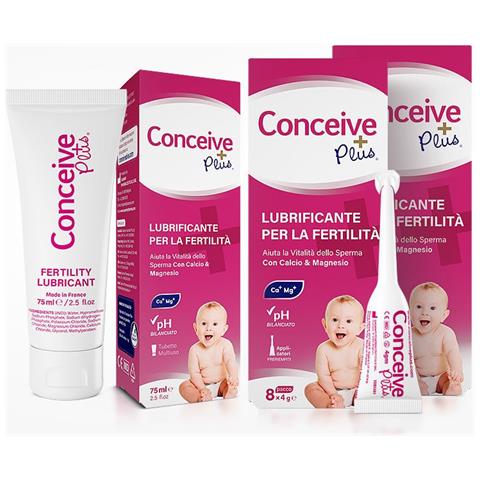 Confezione Maxi di Lubrificanti per la Fertilità Combinati - Lubrificante Compatibile con la Fertilità, 1 Tubo da 75 ml e 2 Confezioni da 8 Applicatori - Foto 1