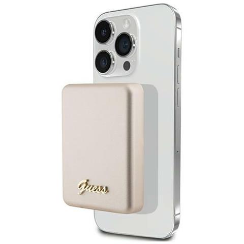Induttore Di Alimentazione Magsafe Metal Script Logo 5w 3000mah - Oro - Foto 1