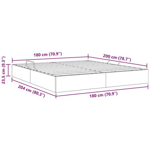 Letto ottomano con archiviazione Crema 180 x 200 cm Tessuto - Foto 2