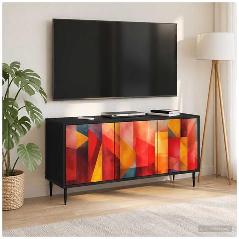 Mobile TV HEESCH 102 x 33 x 51 cm Rovere Nero - Foto 2