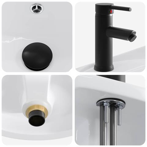 Set di mobili per il bagno Sonoma grigio Legno ingegnerizzato - Foto 10