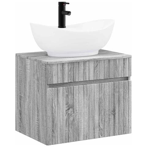 Set di mobili per il bagno Sonoma grigio Legno ingegnerizzato - Foto 1