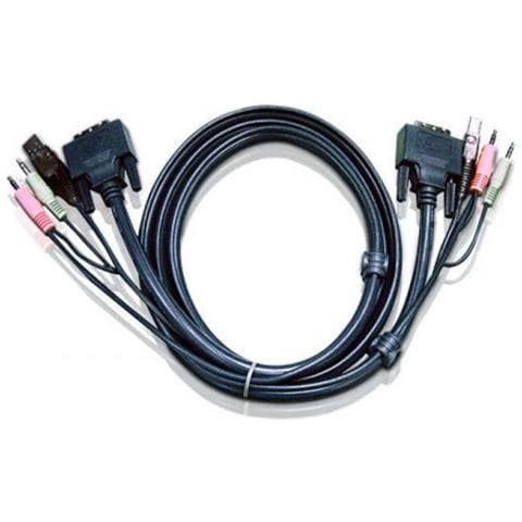 Cavo KVM a Collegamento Singolo DVI-D USB 5M   - Foto 1