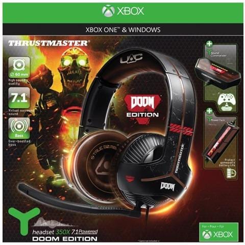 Cuffie Gaming con Microfono Y-350X Doom Edition Connessione Cavo colore Nero - Foto 3