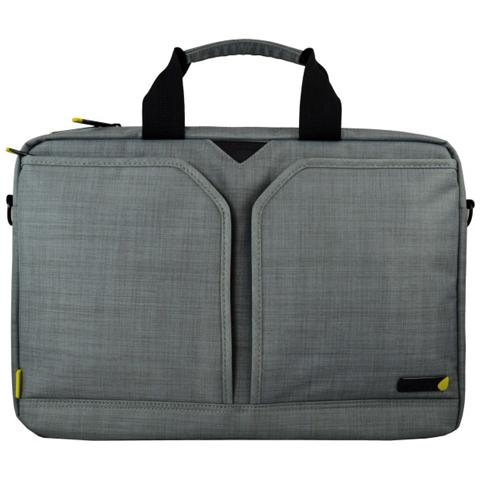 BORSA NB TECH AIR EVO 13.3" TAEVA001 tracolla regolabile e removibile, 2 tasche anteriori e 1 posteriore con cerniera, GRIGIO - Foto 5