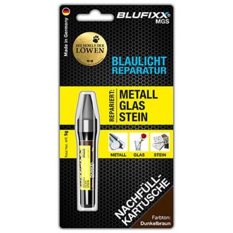Light Curing Repair Gel - Complete Kit For Metal, Glas & Stone - Refill Stick Darkbrown - Foto 1