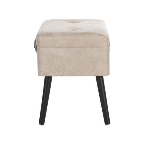 Poggiapiedi In Pelle Sintetica Beige Mallard - Foto 13