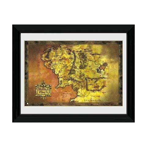 Lord Of The Rings - Middle Earth (stampa In Cornice 30x40cm)  - Foto 1