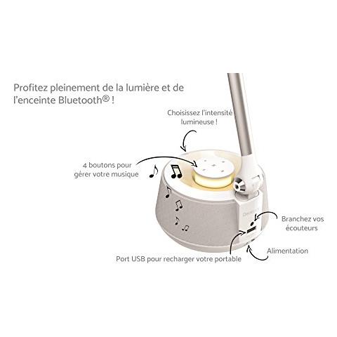 Btl030 Led Lampada Da Tavolo Con Altoparlante Bluetooth, Bianco - Foto 4