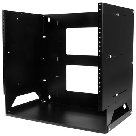 "Rack Armadio per Montaggio a Parete con Mensola Incorporata - Accaio - 8U - regolabile da 12""-18""" - Foto 1