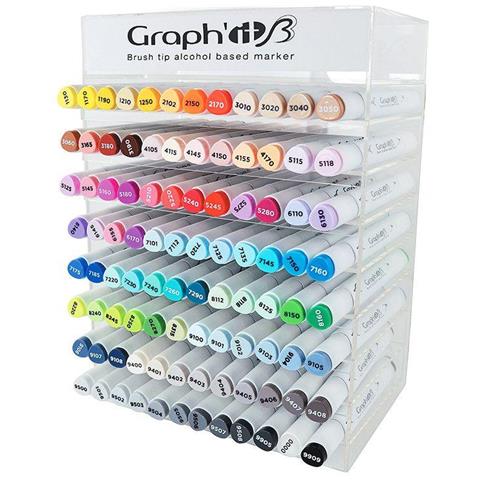 Scatola Da 96 Pennarelli Graph'it Brush & Extra Fine + Espositore - Foto 1