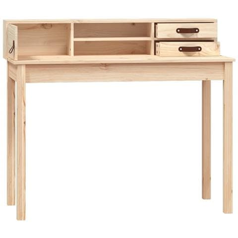 Scrivania 110x50x93 cm in Legno Massello di Pino - Foto 2