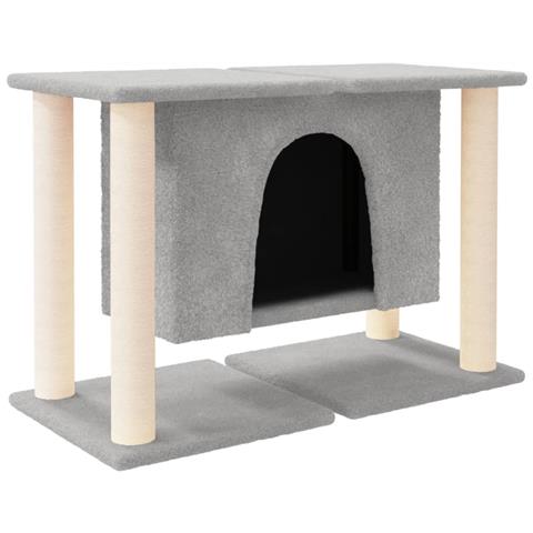 Albero Per Gatti Con Tiragraffi In Sisal Grigio Chiaro 50 Cm - Foto 1