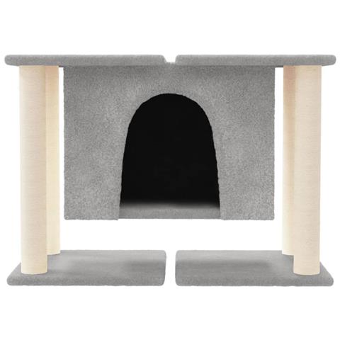 Albero Per Gatti Con Tiragraffi In Sisal Grigio Chiaro 50 Cm - Foto 2