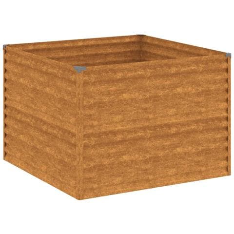 Fioriera Rialzata Da Giardino 100x100x69 Cm In Acciaio Corten - Foto 2