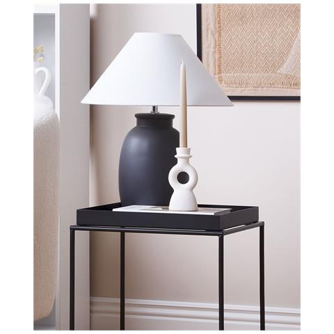 Portacandele Ceramica Bianco Sporco 17 Cm Sparta - Foto 1