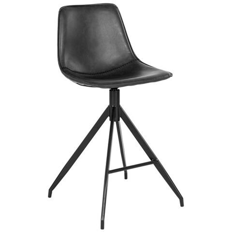 Set 2 Sgabelli Alti Monaco - Nero - Plastica - 47x46x84 Cm - Foto 2