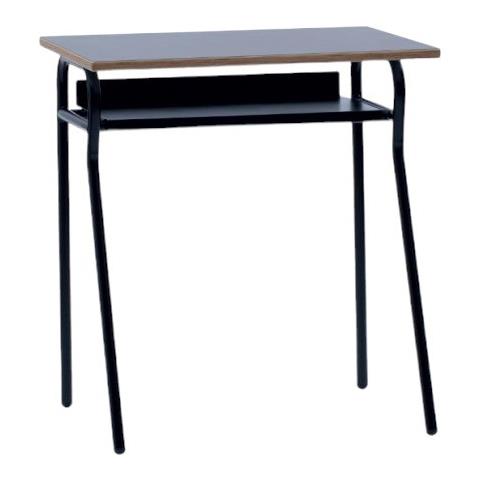 Banco Scuola Moderno Metallo Nero Piano Melaminico Nero 70x50x76,5 - Foto 1