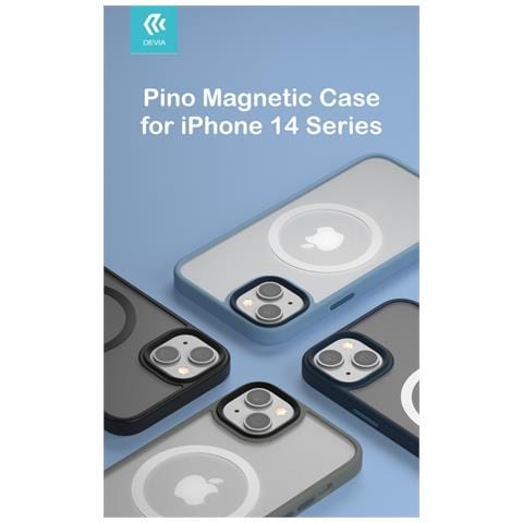 Cover Magnetica Pino con Apple Magsafe per iPhone 14 Grey - Foto 1