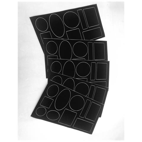 Toppe Autoadesive Per Riparazione Vestiti, Piumini Multiforma, 5 Fogli Black - Foto 6