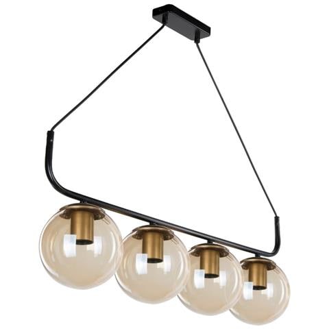 Lampada Da Soffitto Terena Mdl4174 In Metallo Nero Con 4 Portalampada - Foto 1