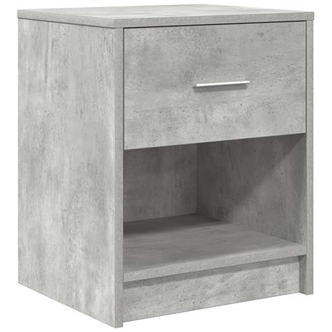 Comodino Con Cassetto Grigio Cemento 40x34x50 Cm - Foto 2