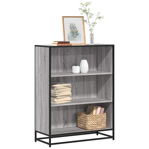 Libreria Grigio Sonoma 80,5x35x107,5 Cm In Legno Multistrato - Foto 1