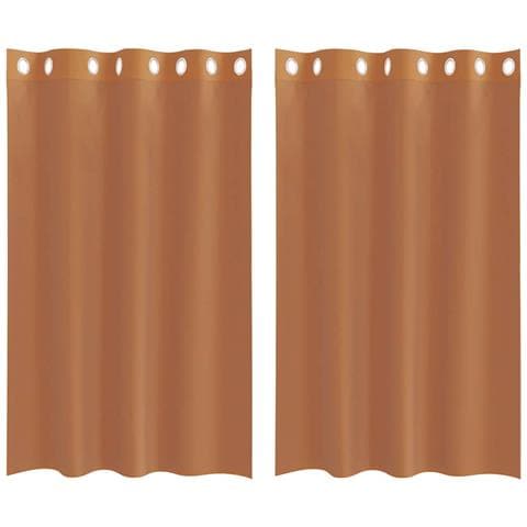 Tende In Voile Con Occhielli 2 Pz Terracotta - Foto 2