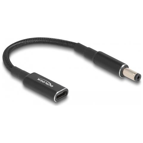 Cavo adattatore per portatile Cavo di ricarica USB Type-C femmina per 5,5 x 2,1 mm maschio 15 cm - Foto 1