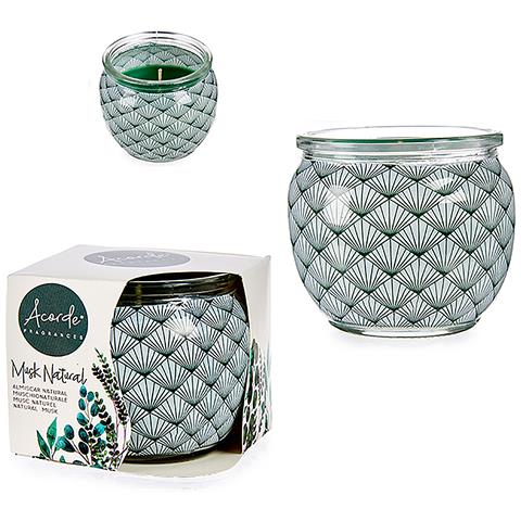 Candela Profumata In Barattolo Di Vetro Profumo Di Muschio. - Foto 1